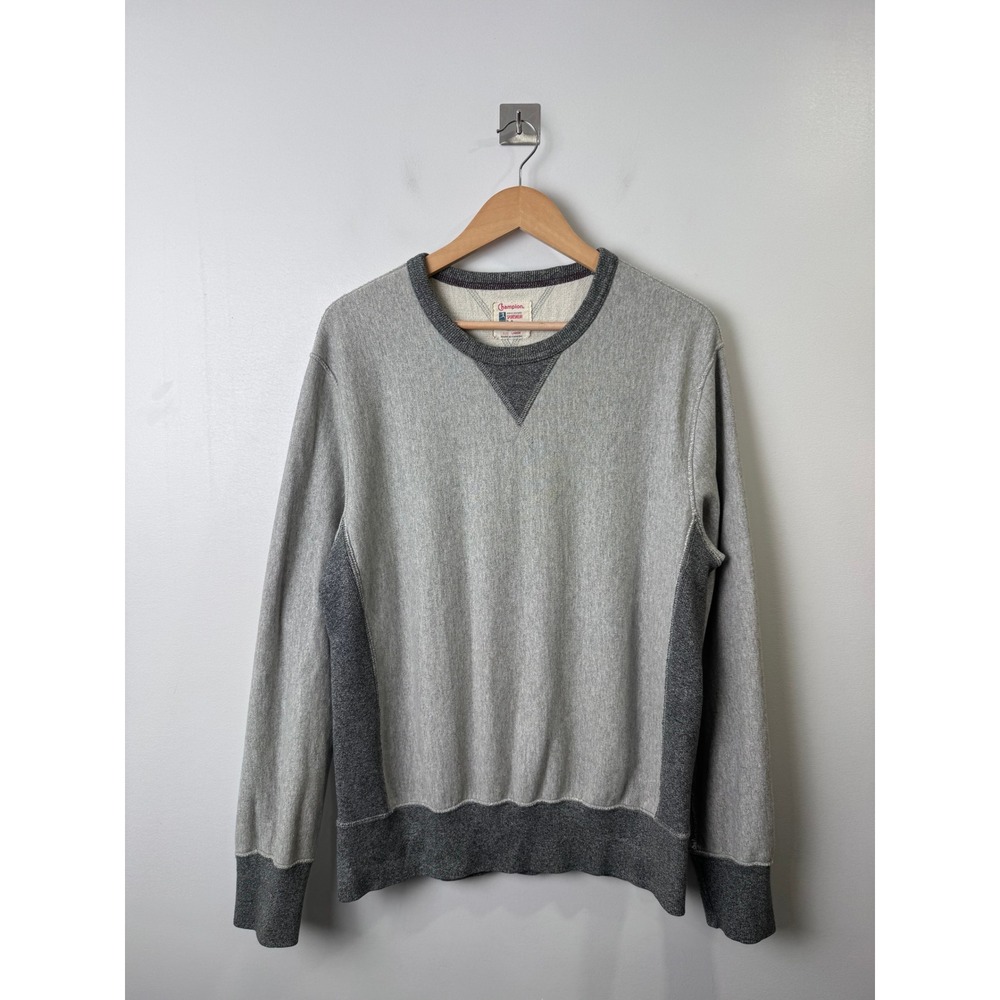 Champion + Todd Snyder Mens Grey Reverse Weave Crewneck Sweatshirt Large